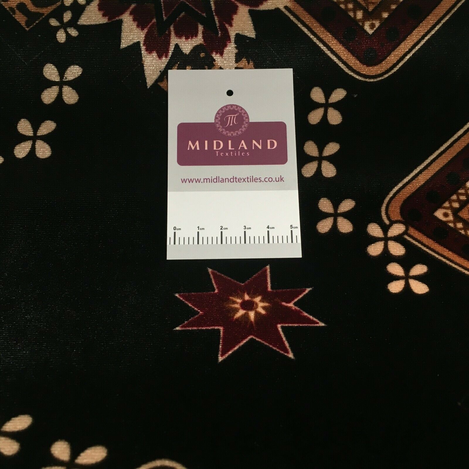 Vintage Floral Velvet Velour Stretch Printed dress fabric MA1430 Mtex