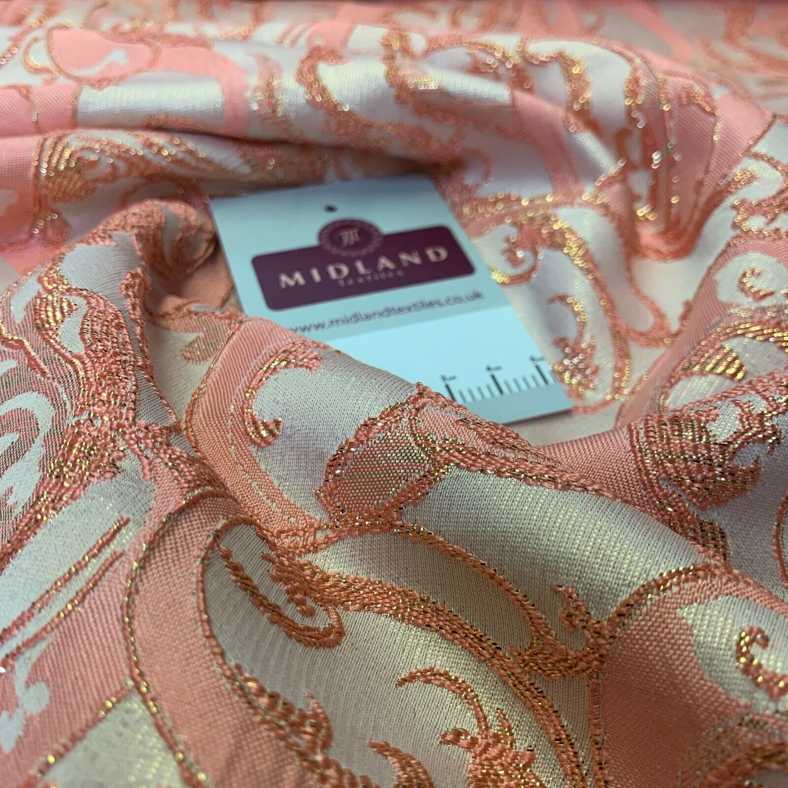 Lurex Ornamental Brocade wedding fabric M1498 Mtex