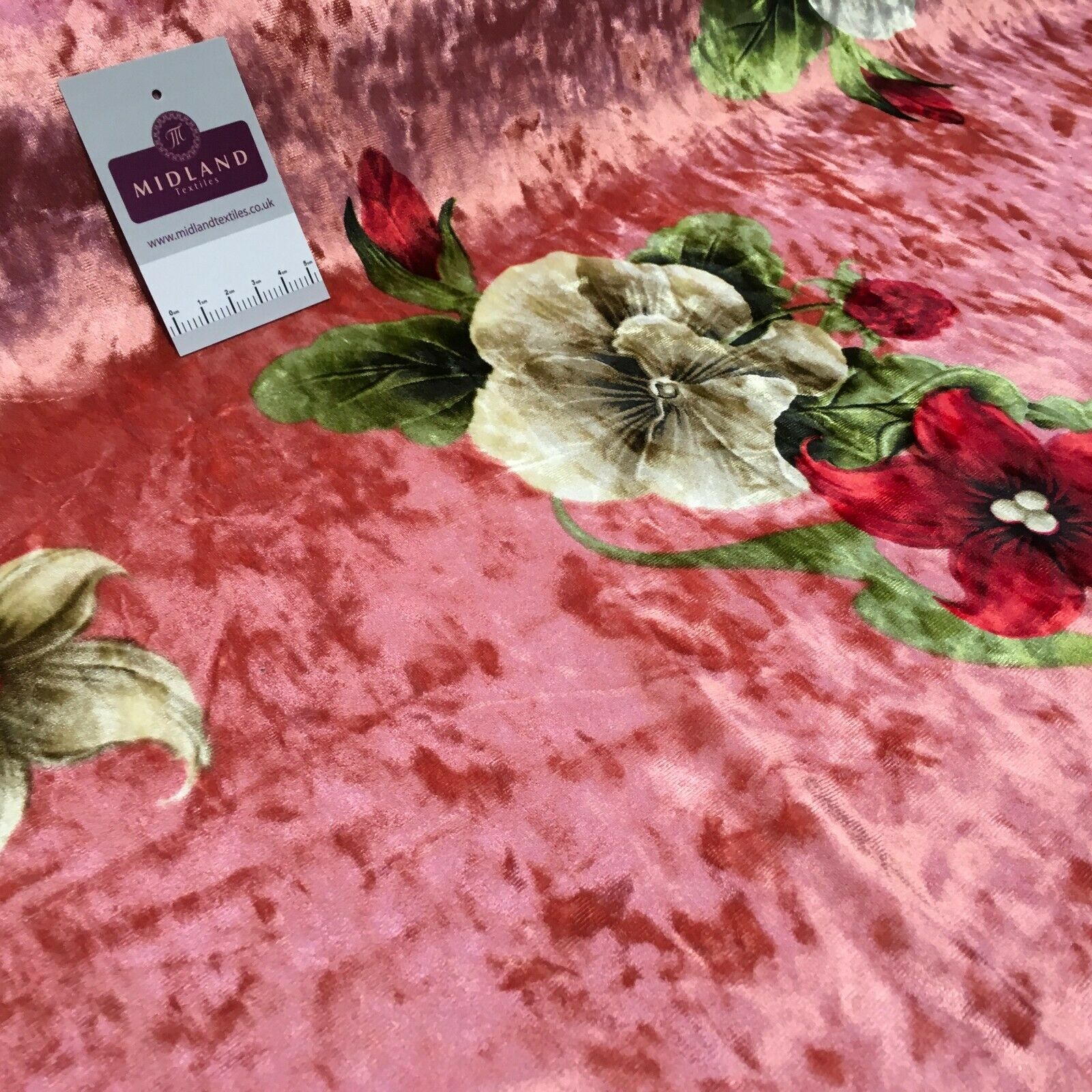 Vintage Floral Velvet Velour Stretch Printed dress fabric MA1430 Mtex