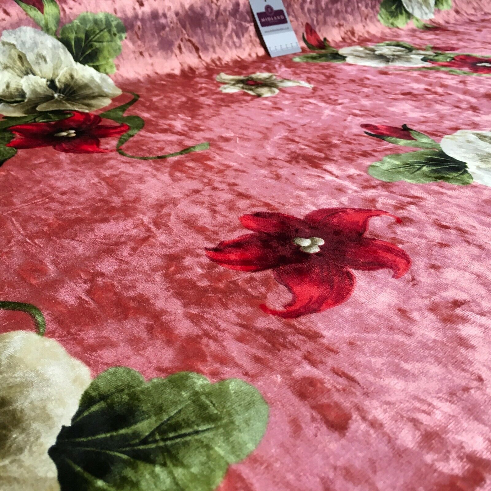 Vintage Floral Velvet Velour Stretch Printed dress fabric MA1430 Mtex