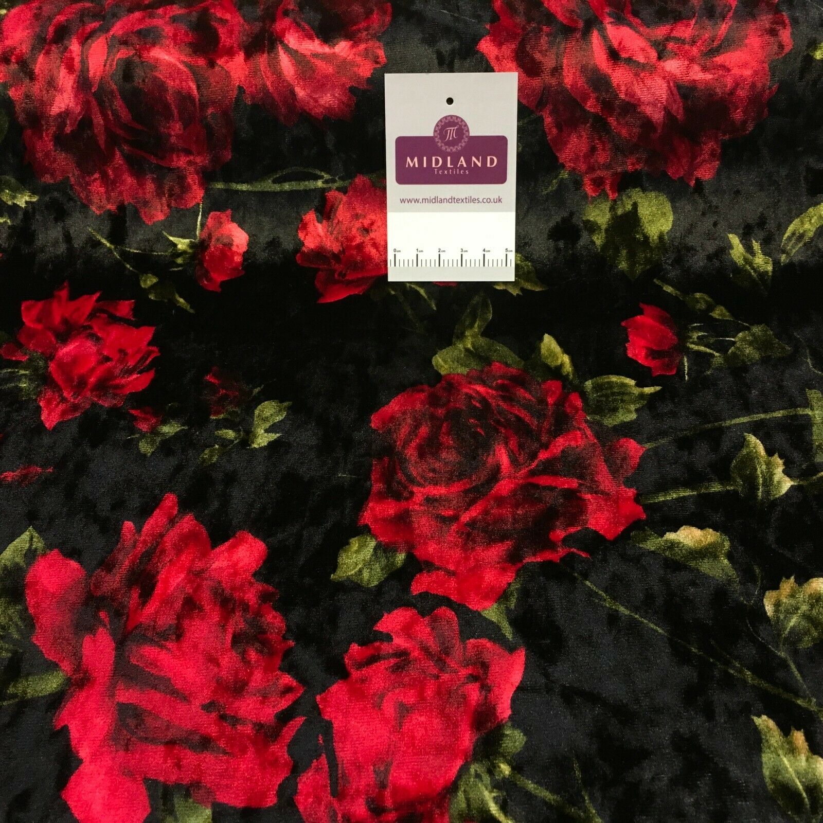 Vintage Floral Velvet Velour Stretch Printed dress fabric MA1430 Mtex