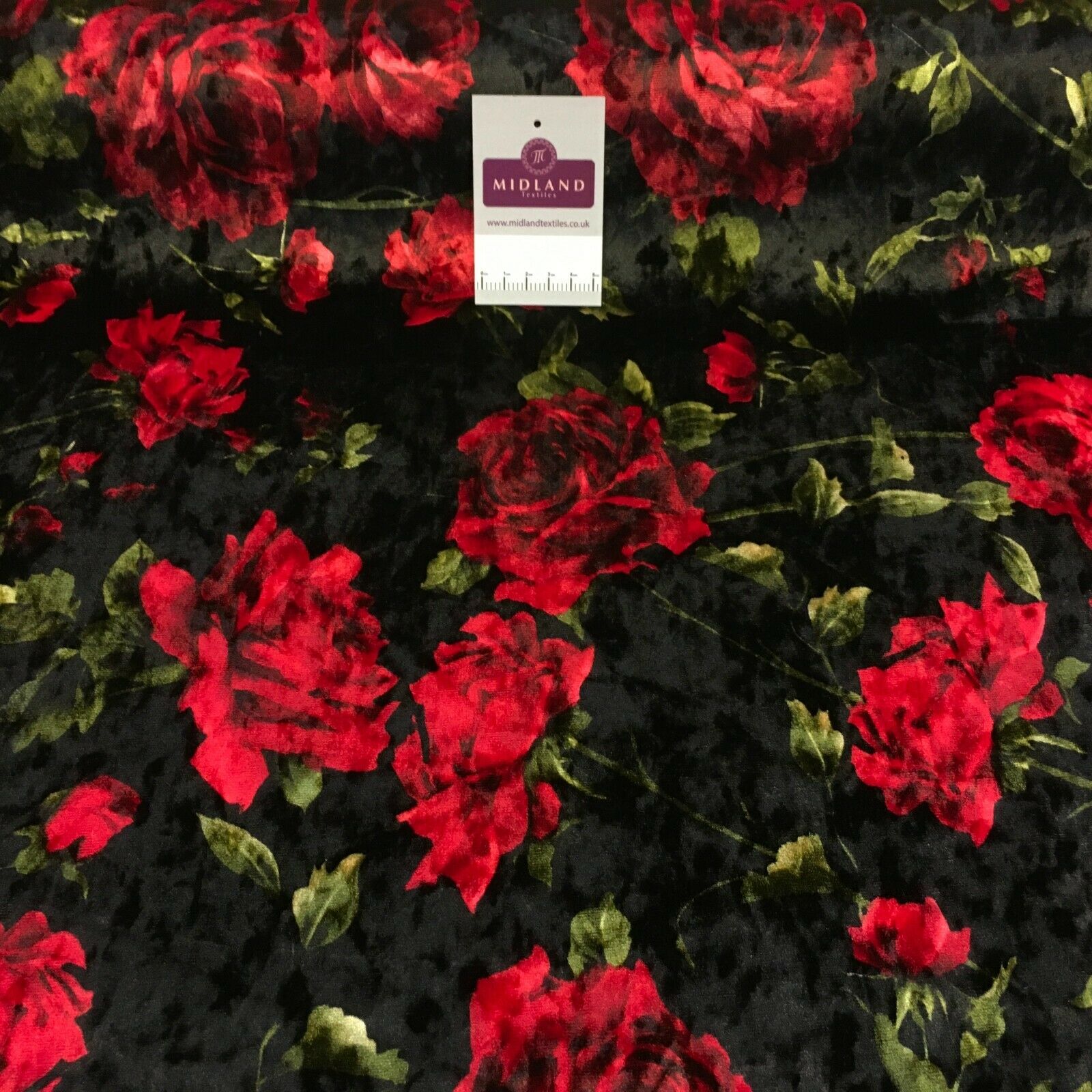 Vintage Floral Velvet Velour Stretch Printed dress fabric MA1430 Mtex