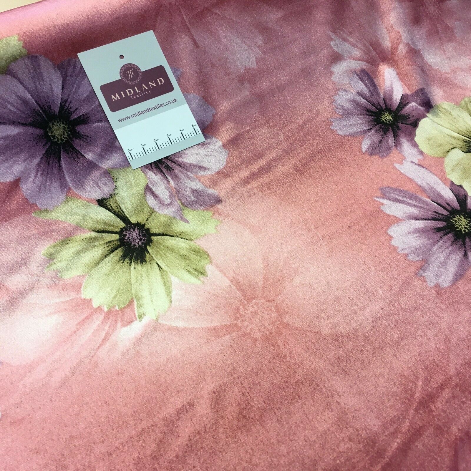 Vintage Floral Velvet Velour Stretch Printed dress fabric MA1430 Mtex