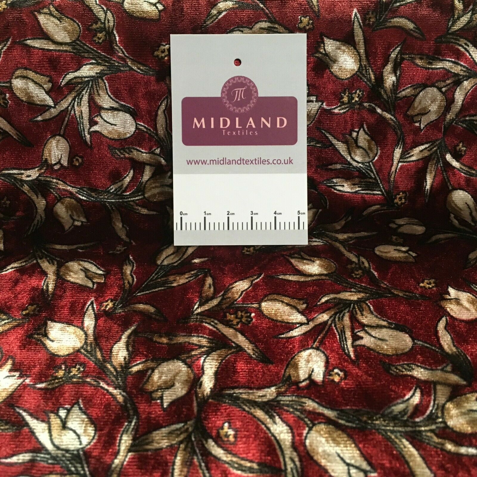 Vintage Floral Velvet Velour Stretch Printed dress fabric MA1430 Mtex