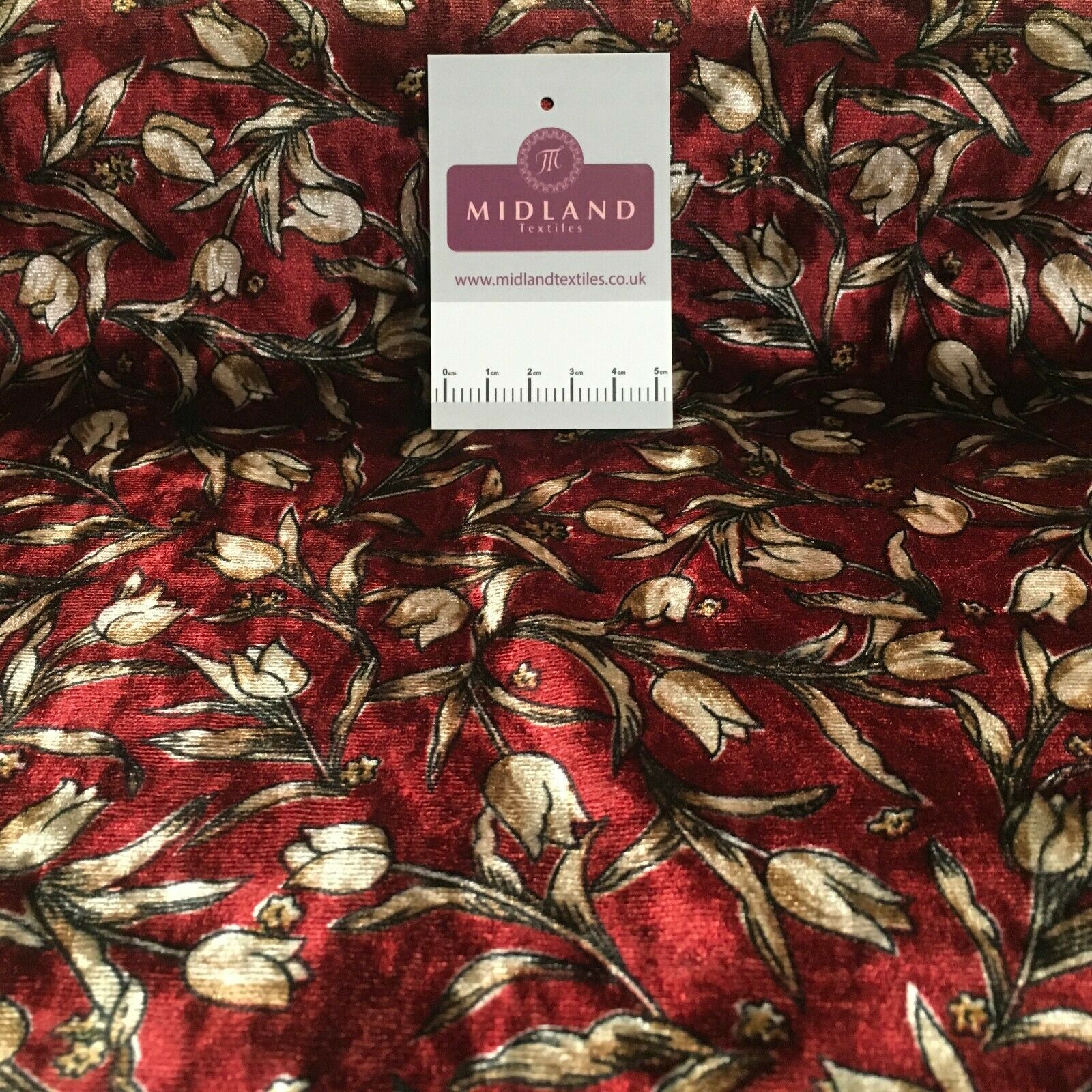 Vintage Floral Velvet Velour Stretch Printed dress fabric MA1430 Mtex