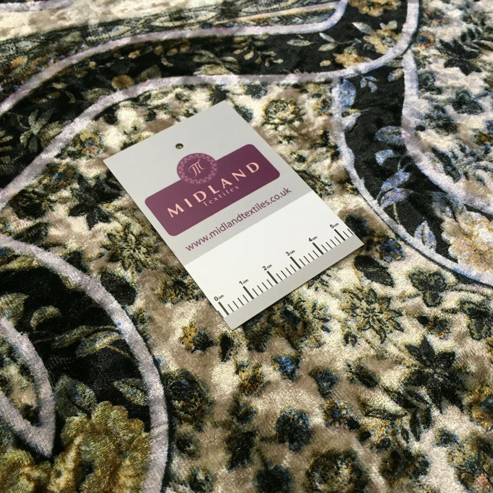 Vintage Floral Velvet Velour Stretch Printed dress fabric MA1430 Mtex