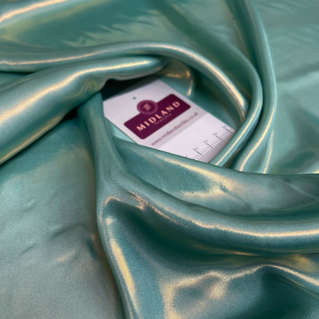 Silky Lightweight Charmeuse Shimmer Satin Foil Non-Stretch fabric M1535