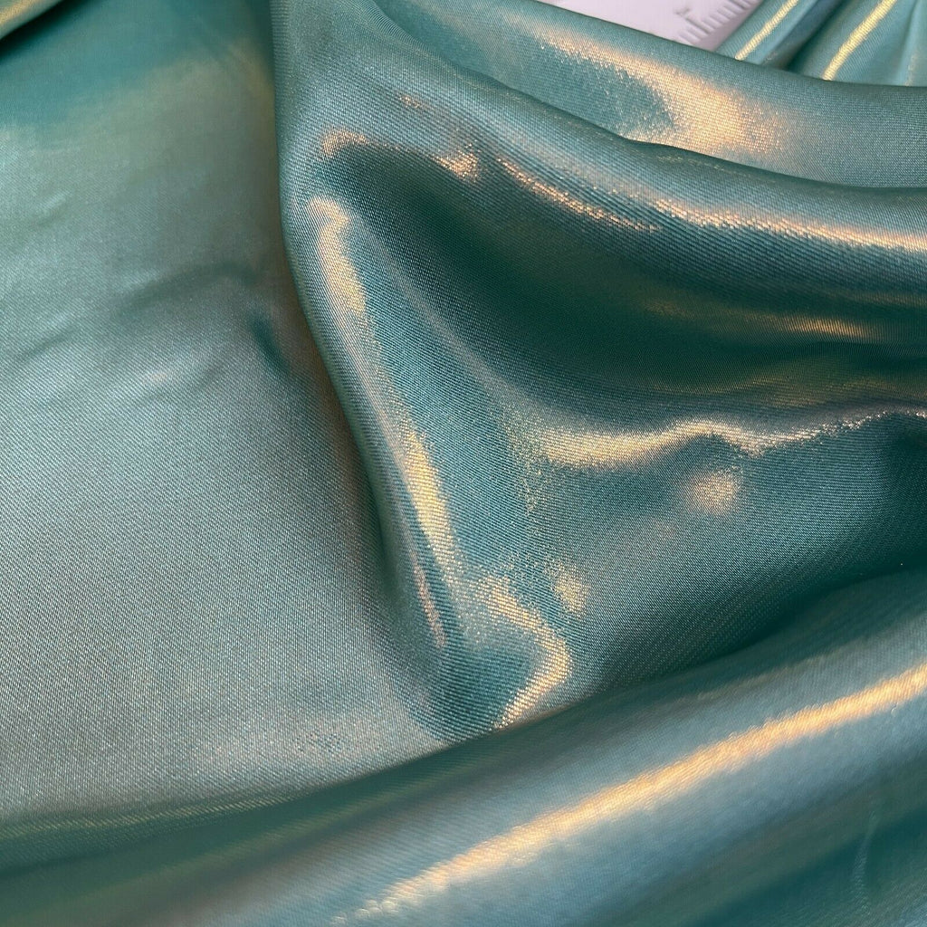 Silky Lightweight Charmeuse Shimmer Satin Foil Non-Stretch fabric M1535