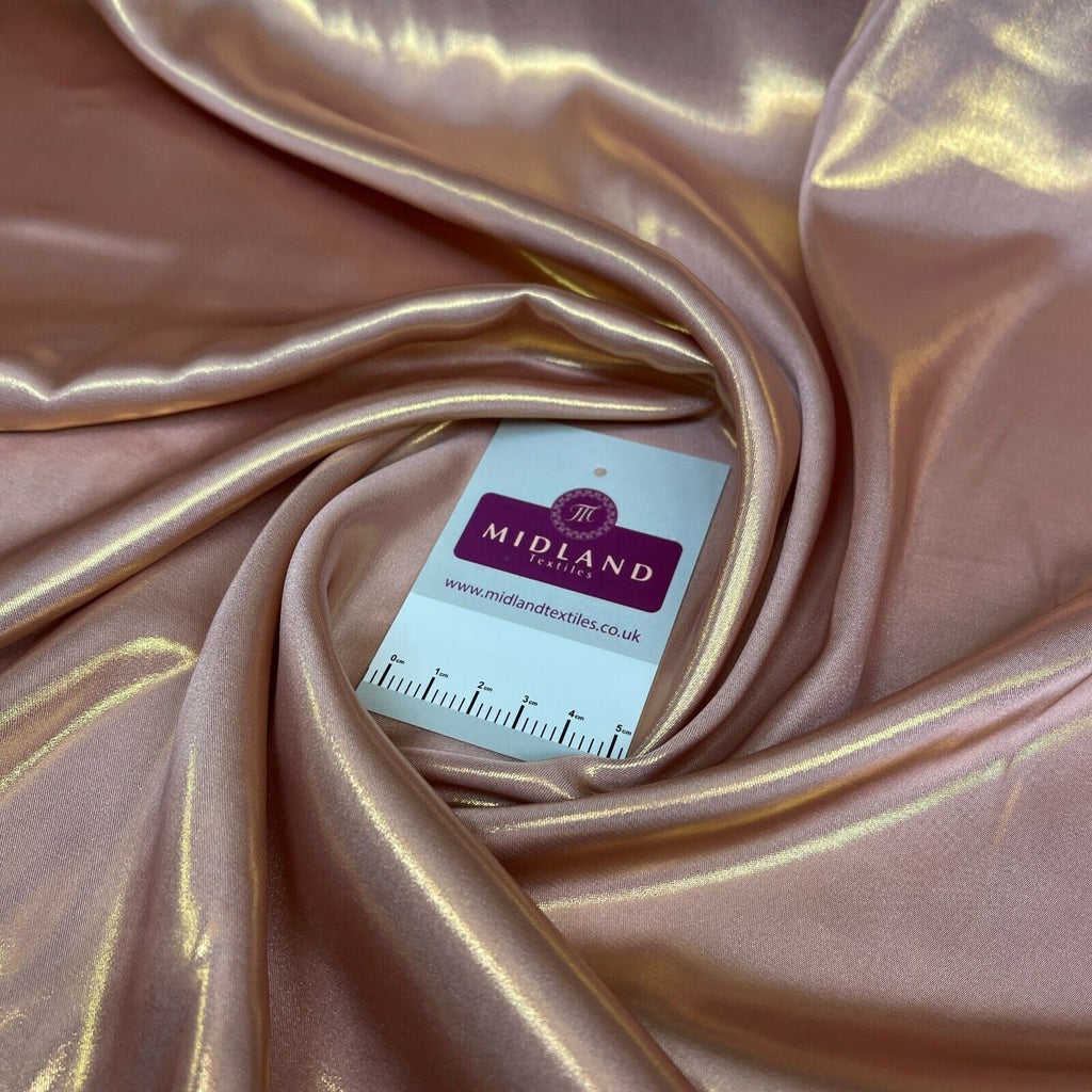 Silky Lightweight Charmeuse Shimmer Satin Foil Non-Stretch fabric M1535