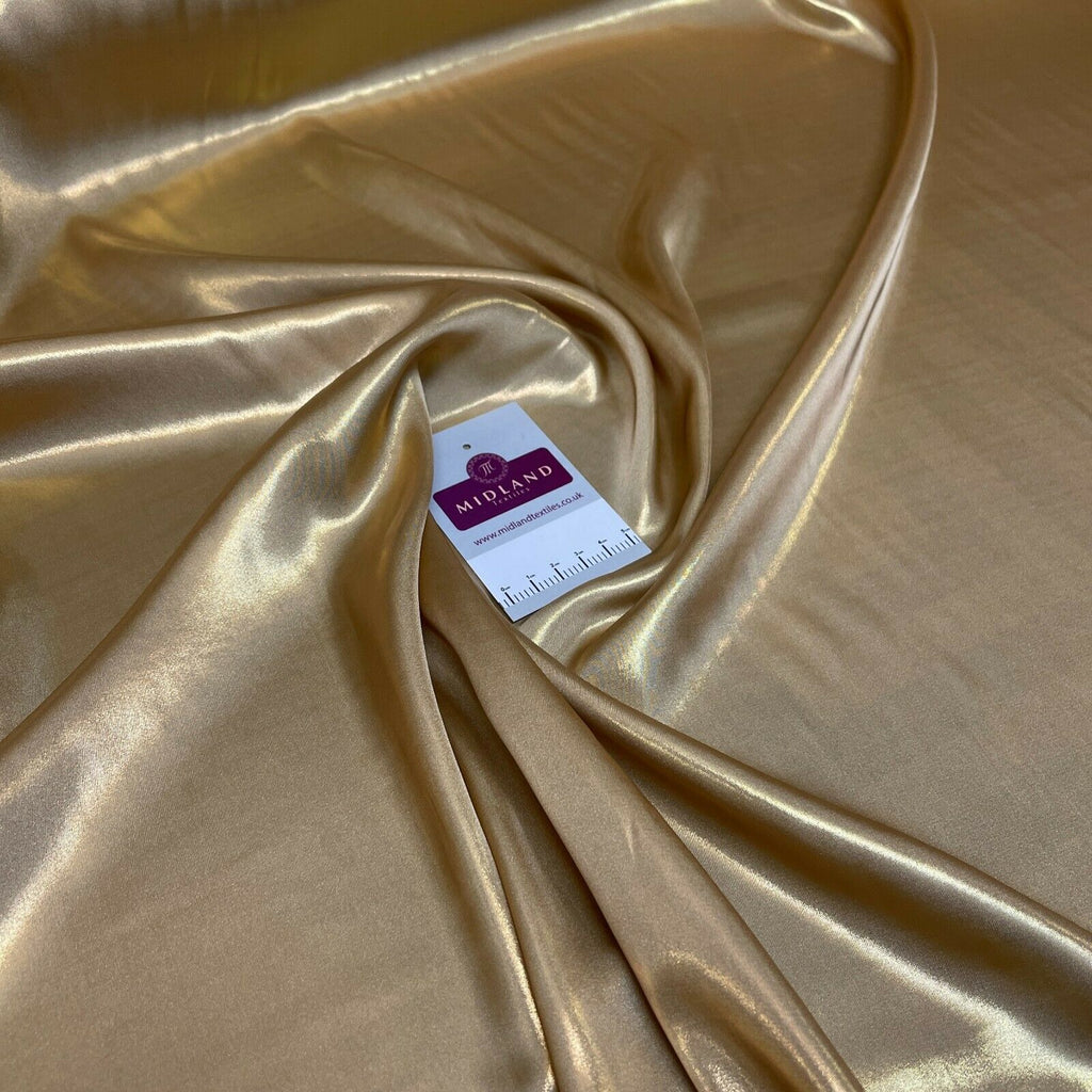 Silky Lightweight Charmeuse Shimmer Satin Foil Non-Stretch fabric M1535