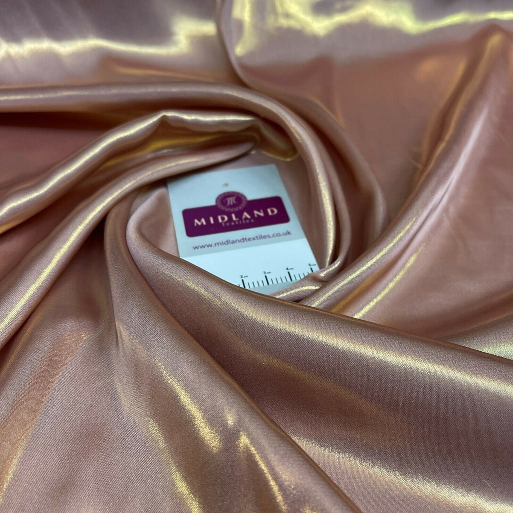 Silky Lightweight Charmeuse Shimmer Satin Foil Non-Stretch fabric M1535