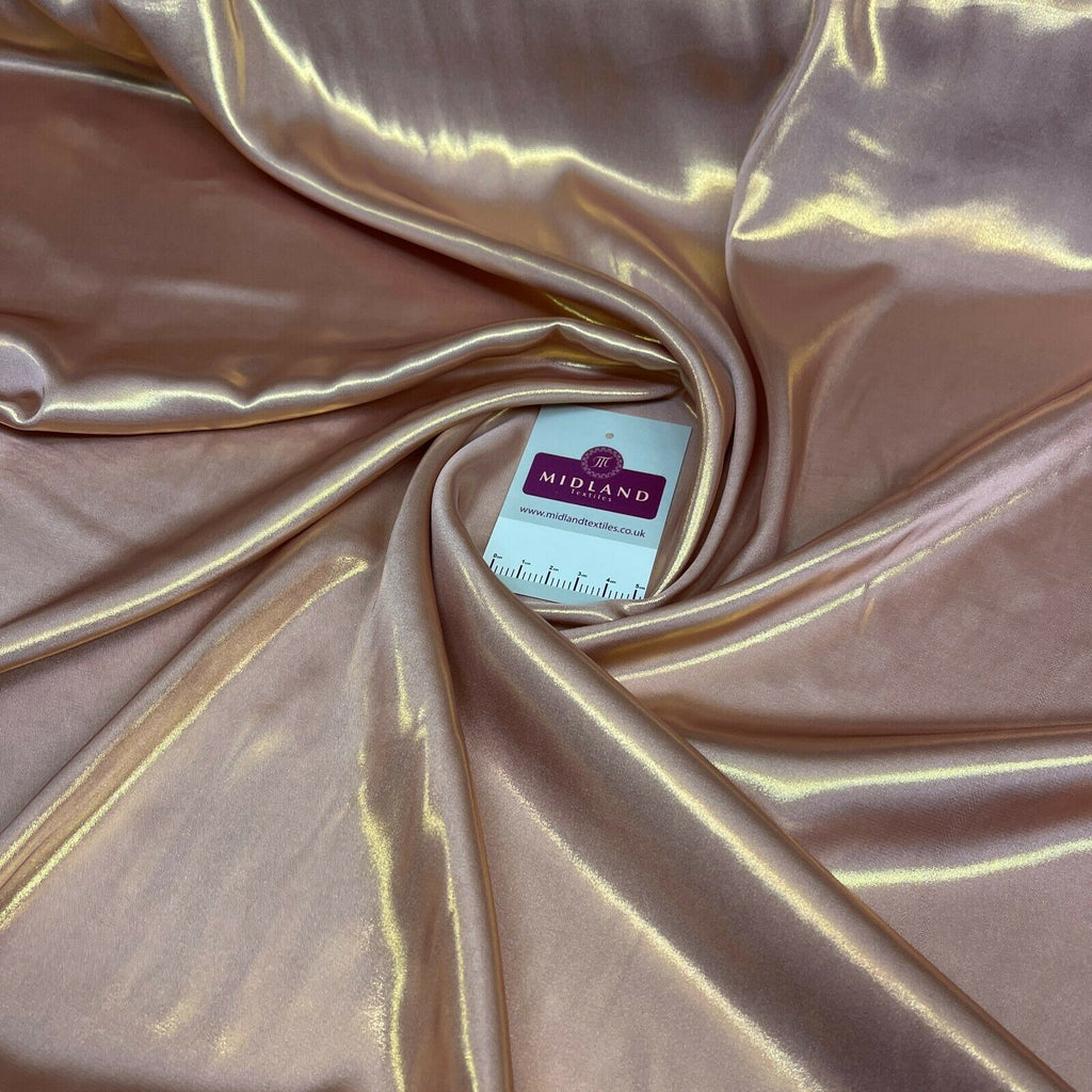 Silky Lightweight Charmeuse Shimmer Satin Foil Non-Stretch fabric M1535