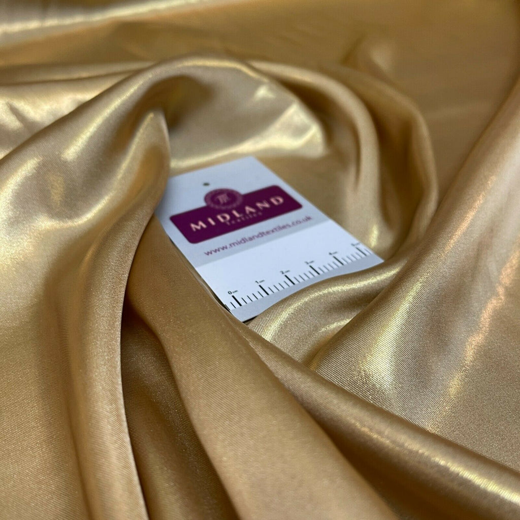 Silky Lightweight Charmeuse Shimmer Satin Foil Non-Stretch fabric M1535