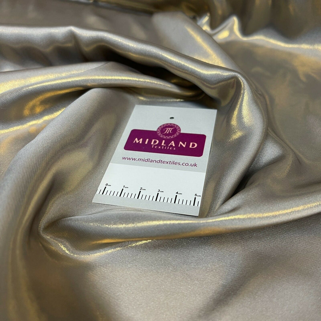 Silky Lightweight Charmeuse Shimmer Satin Foil Non-Stretch fabric M1535