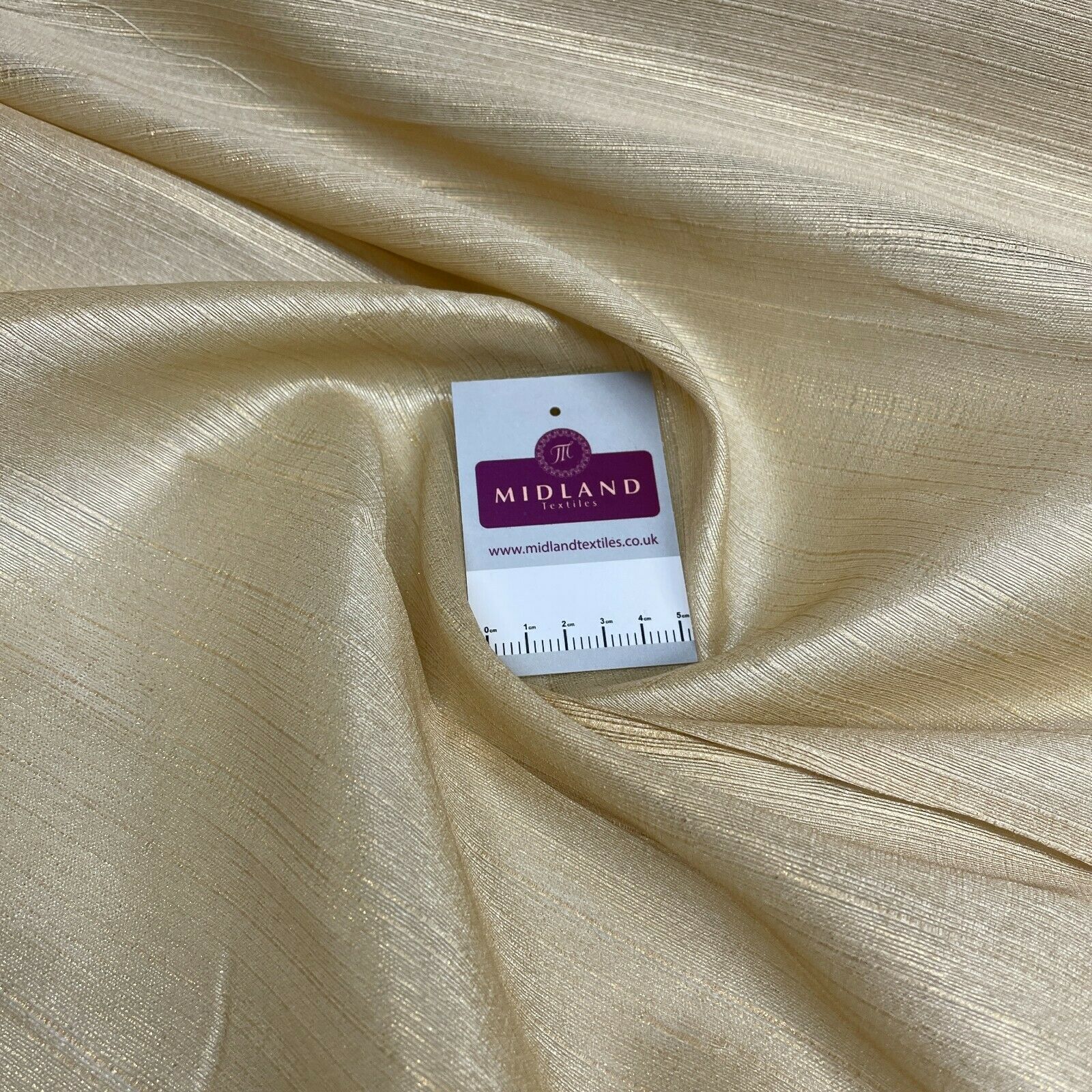 Gold Shimmer Raw Faux Silk Dupion Shantung Dress Fabric M1519 Mtex