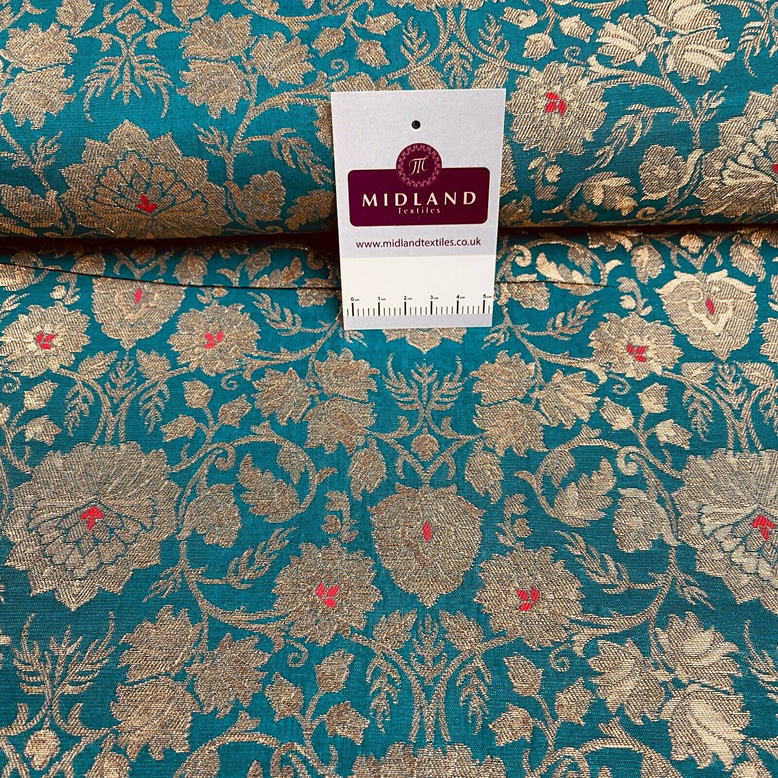 Floral ornamental Indian Brocade dress waistcoat fabric M1509 Mtex