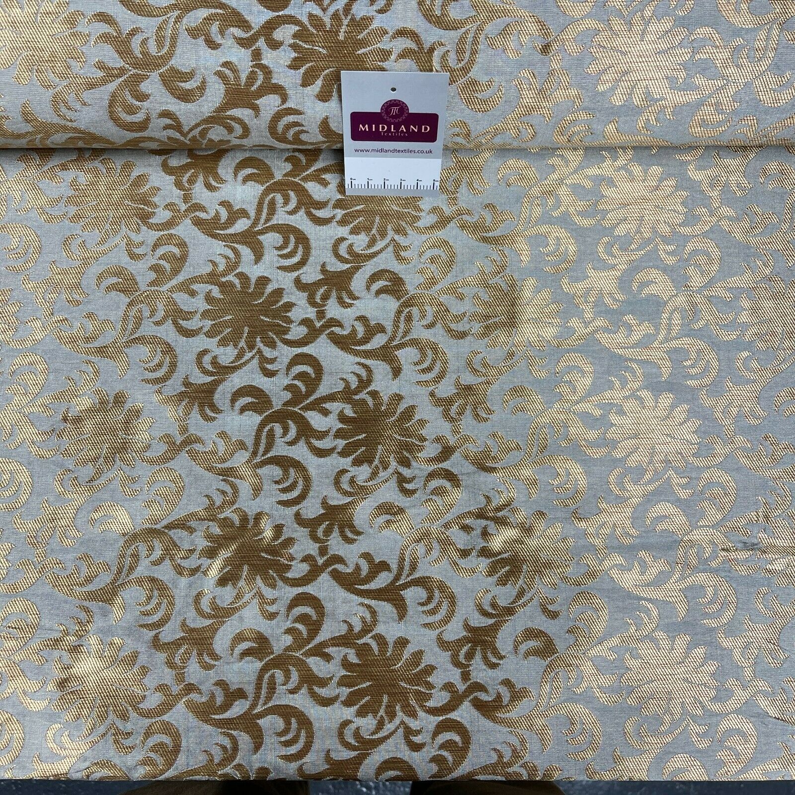 Floral ornamental Indian Brocade waistcoat fabric M1508 Mtex