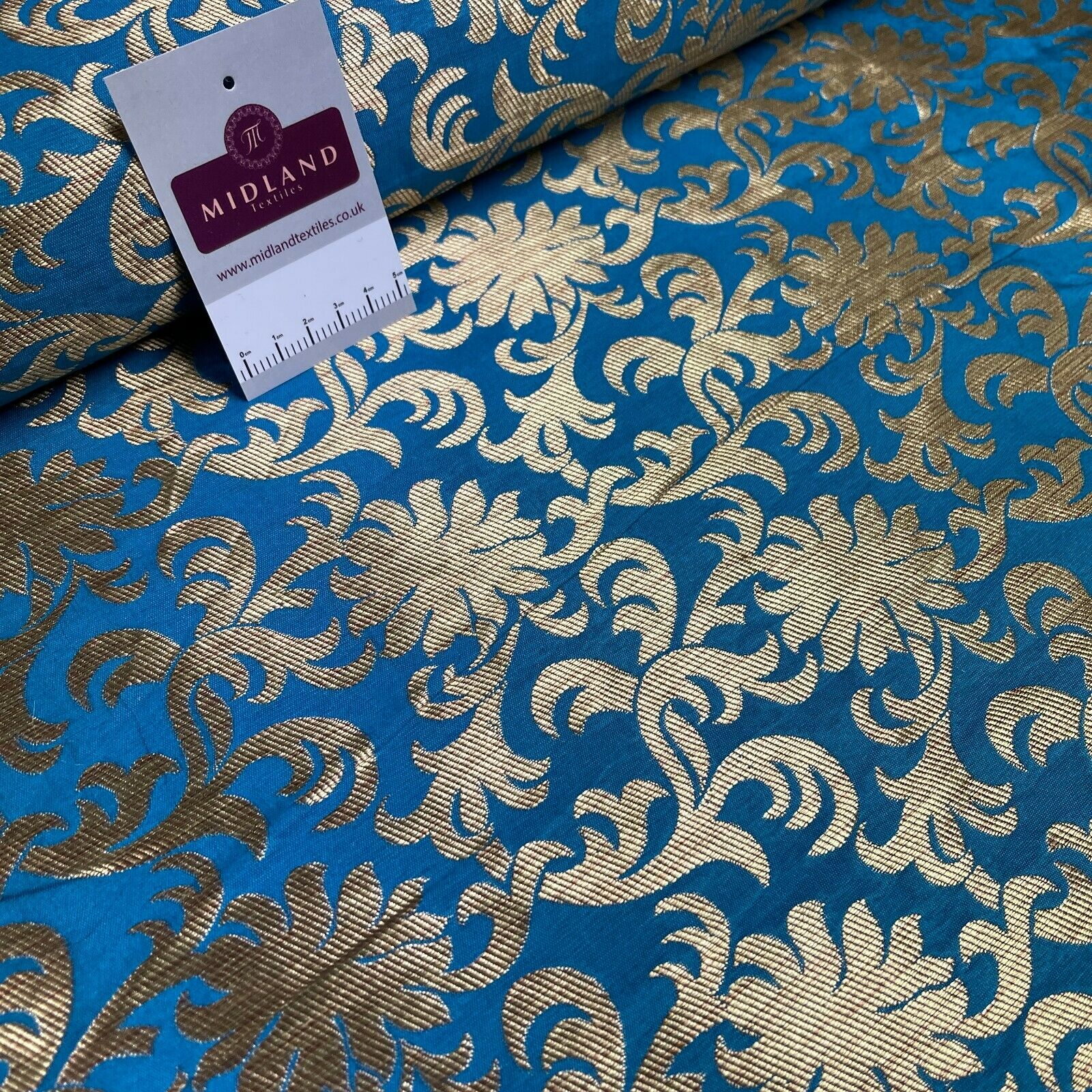 Floral ornamental Indian Brocade waistcoat fabric M1508 Mtex