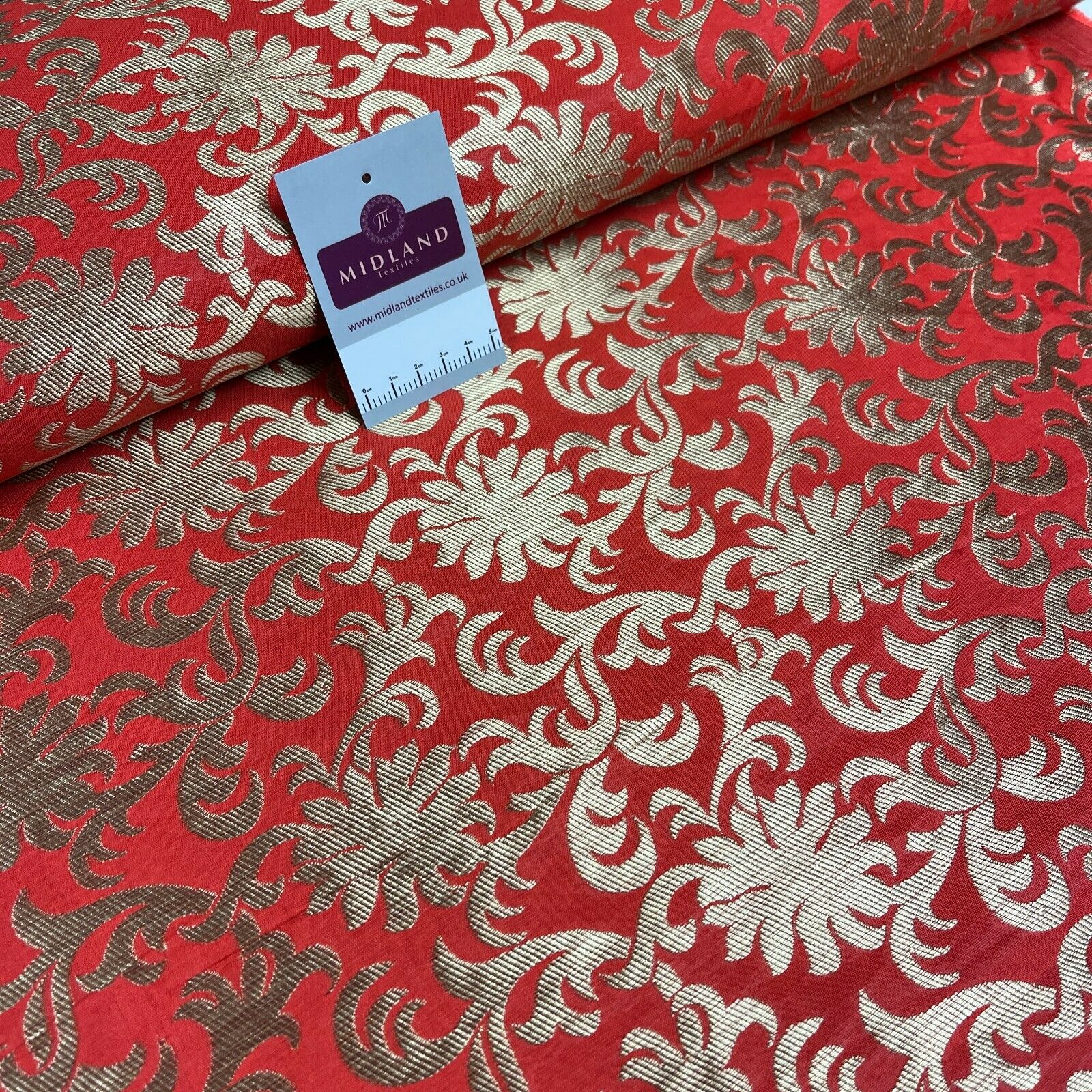 Floral ornamental Indian Brocade waistcoat fabric M1508 Mtex