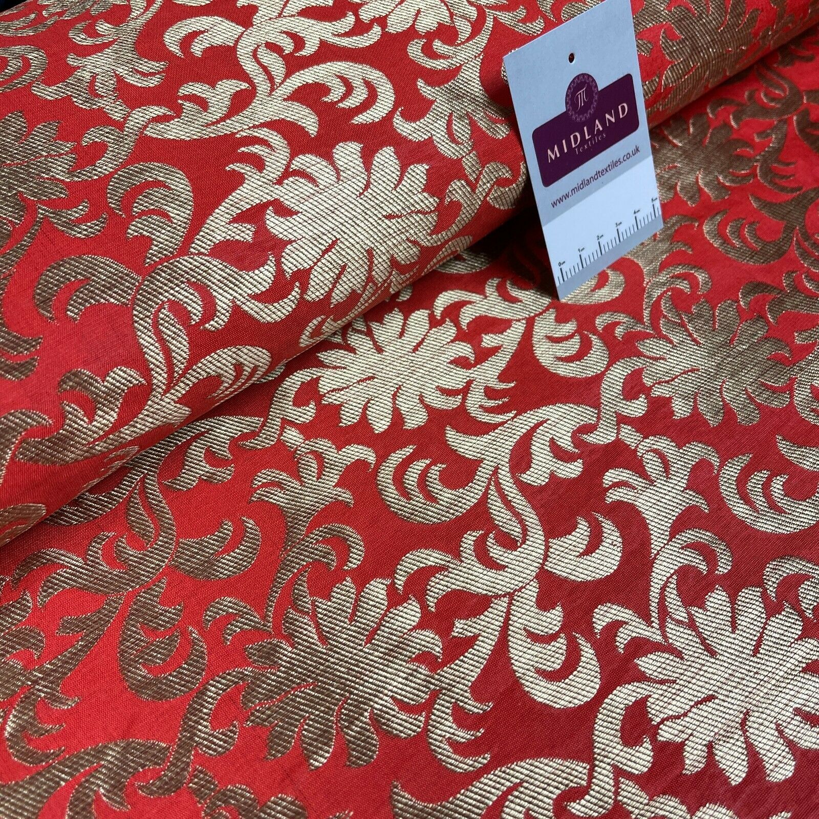 Floral ornamental Indian Brocade waistcoat fabric M1508 Mtex