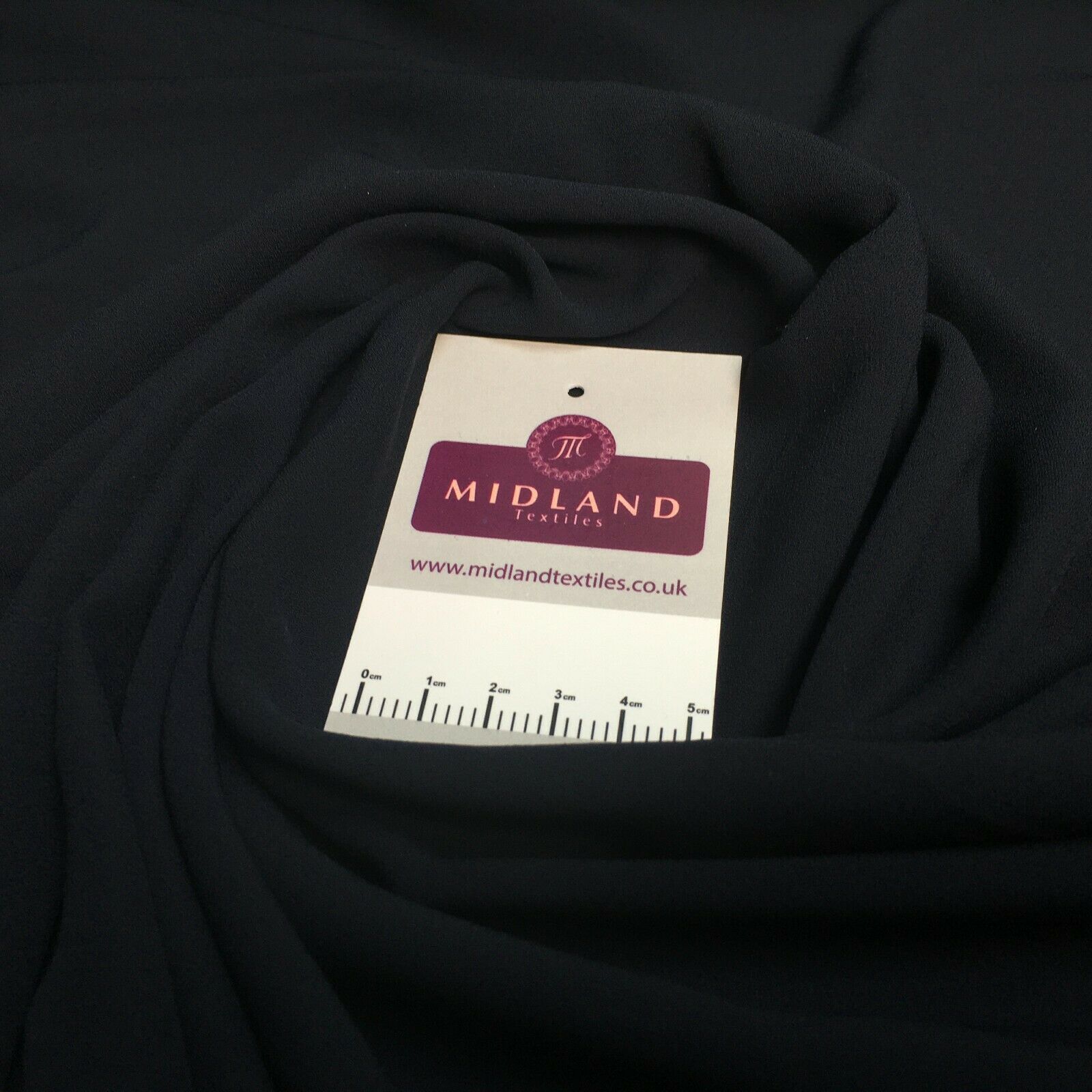 Navy Ornamental Paisley Navy Print &Plain Georgette Dress Fabric M1549 Mtex