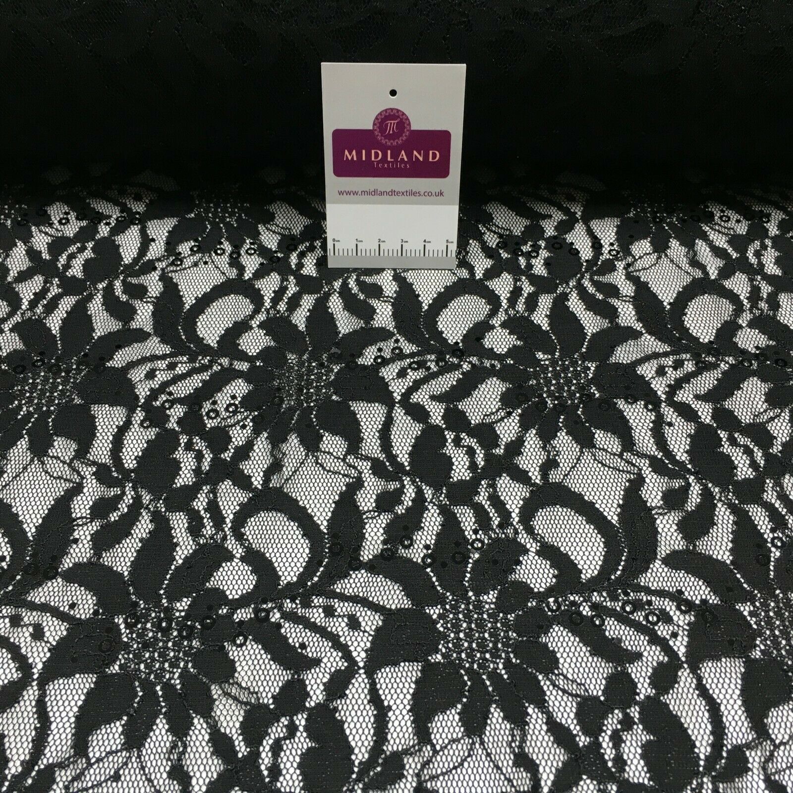 Bridal Raschel floral Lace corded with sequins dress fabric M1434