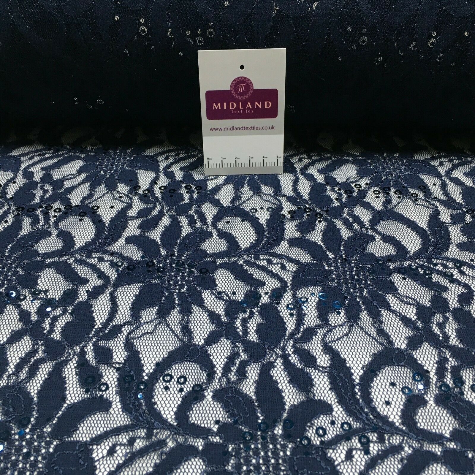 Bridal Raschel floral Lace corded with sequins dress fabric M1434