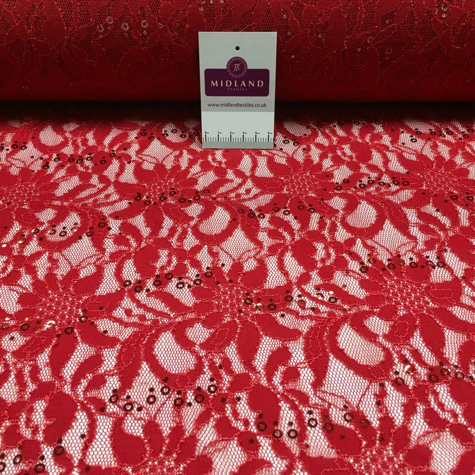 Bridal Raschel floral Lace corded with sequins dress fabric M1434