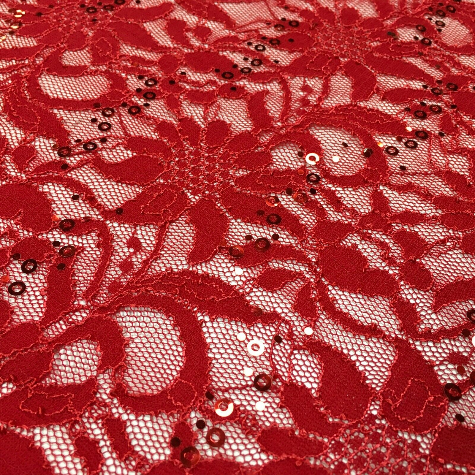 Bridal Raschel floral Lace corded with sequins dress fabric M1434