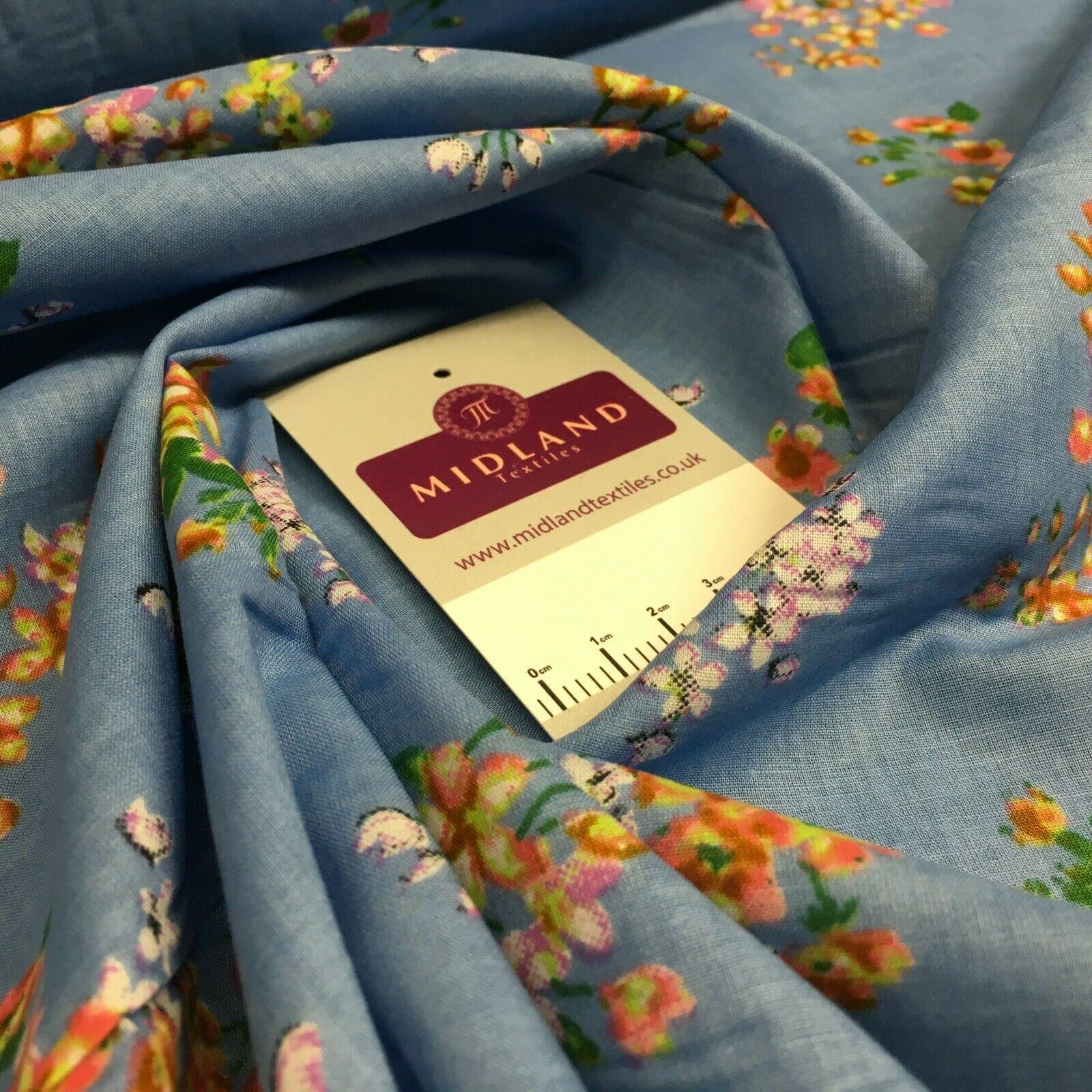 Floral Silky Soft 100% Cotton Lawn Dress Fabric M1559Mtex