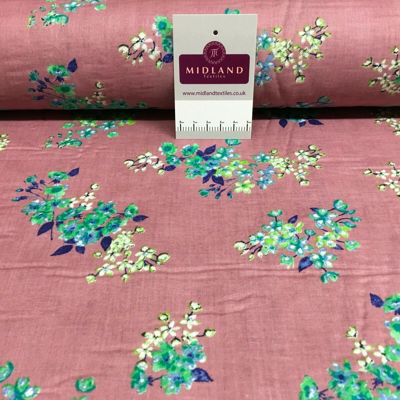 Floral Silky Soft 100% Cotton Lawn Dress Fabric M1559Mtex