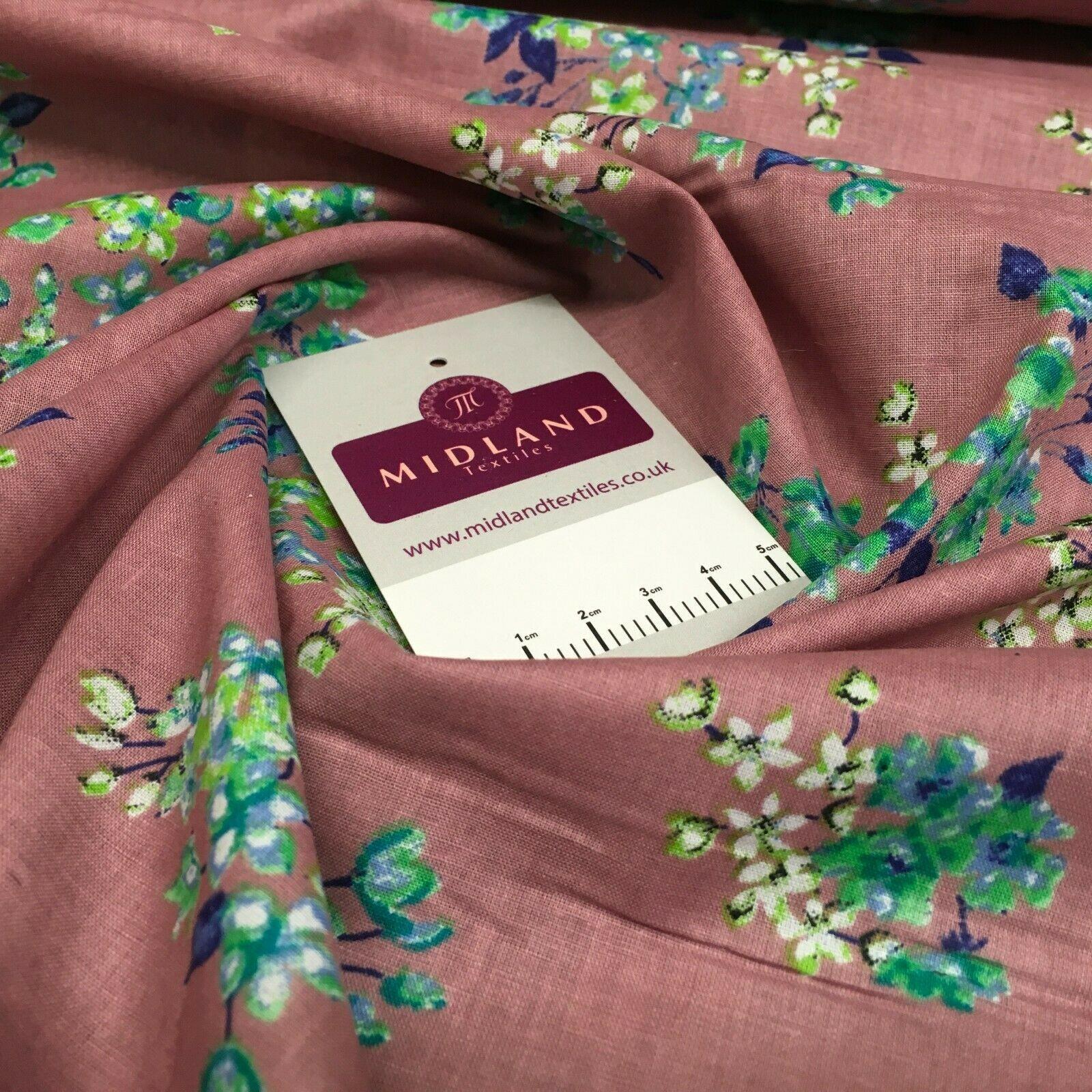 Floral Silky Soft 100% Cotton Lawn Dress Fabric M1559Mtex