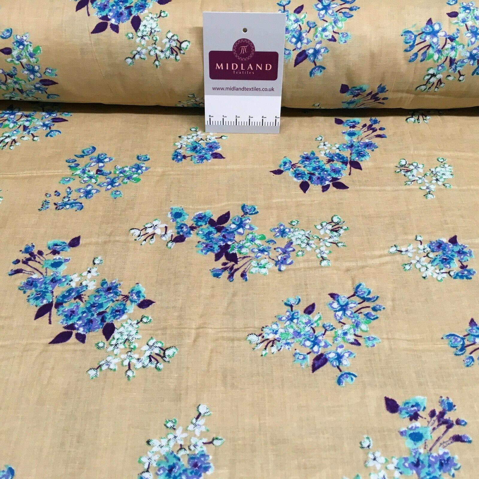 Floral Silky Soft 100% Cotton Lawn Dress Fabric M1559Mtex