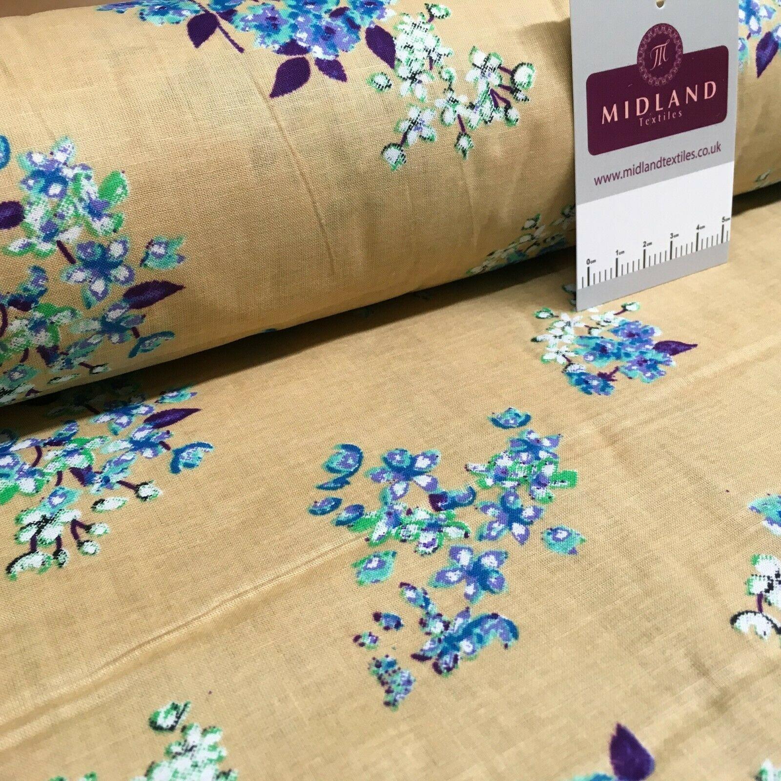 Floral Silky Soft 100% Cotton Lawn Dress Fabric M1559Mtex