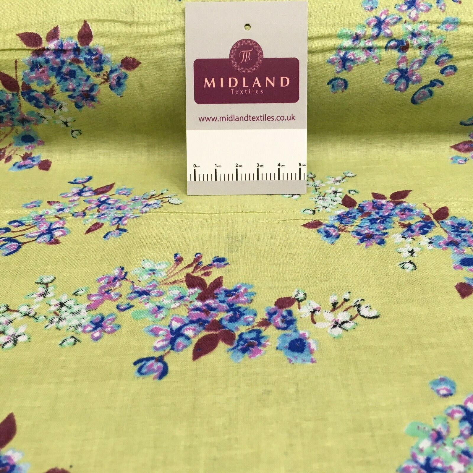Floral Silky Soft 100% Cotton Lawn Dress Fabric M1559Mtex