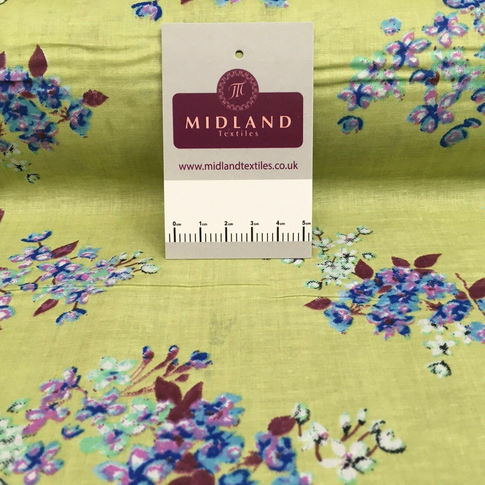 Floral Silky Soft 100% Cotton Lawn Dress Fabric M1559Mtex