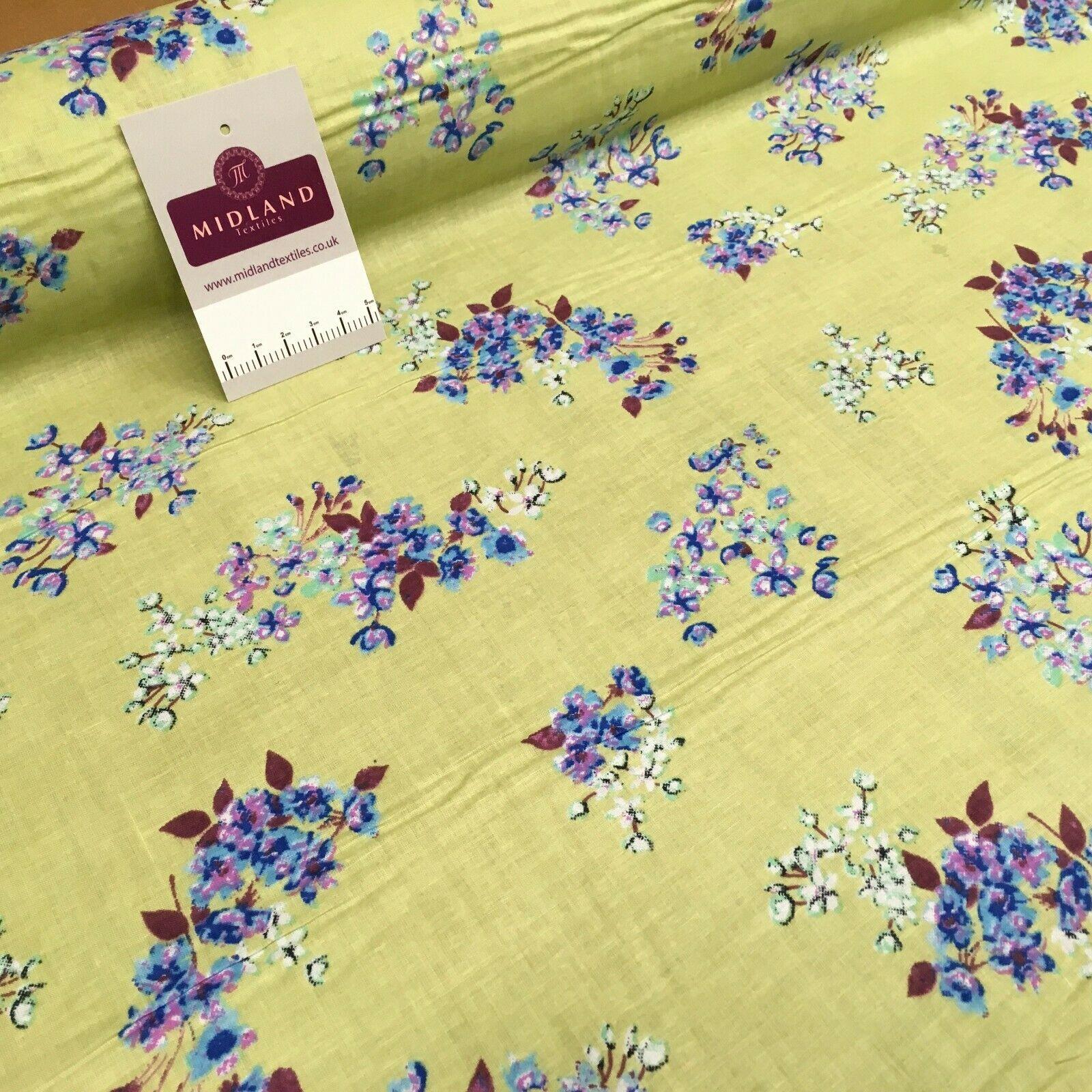 Floral Silky Soft 100% Cotton Lawn Dress Fabric M1559Mtex