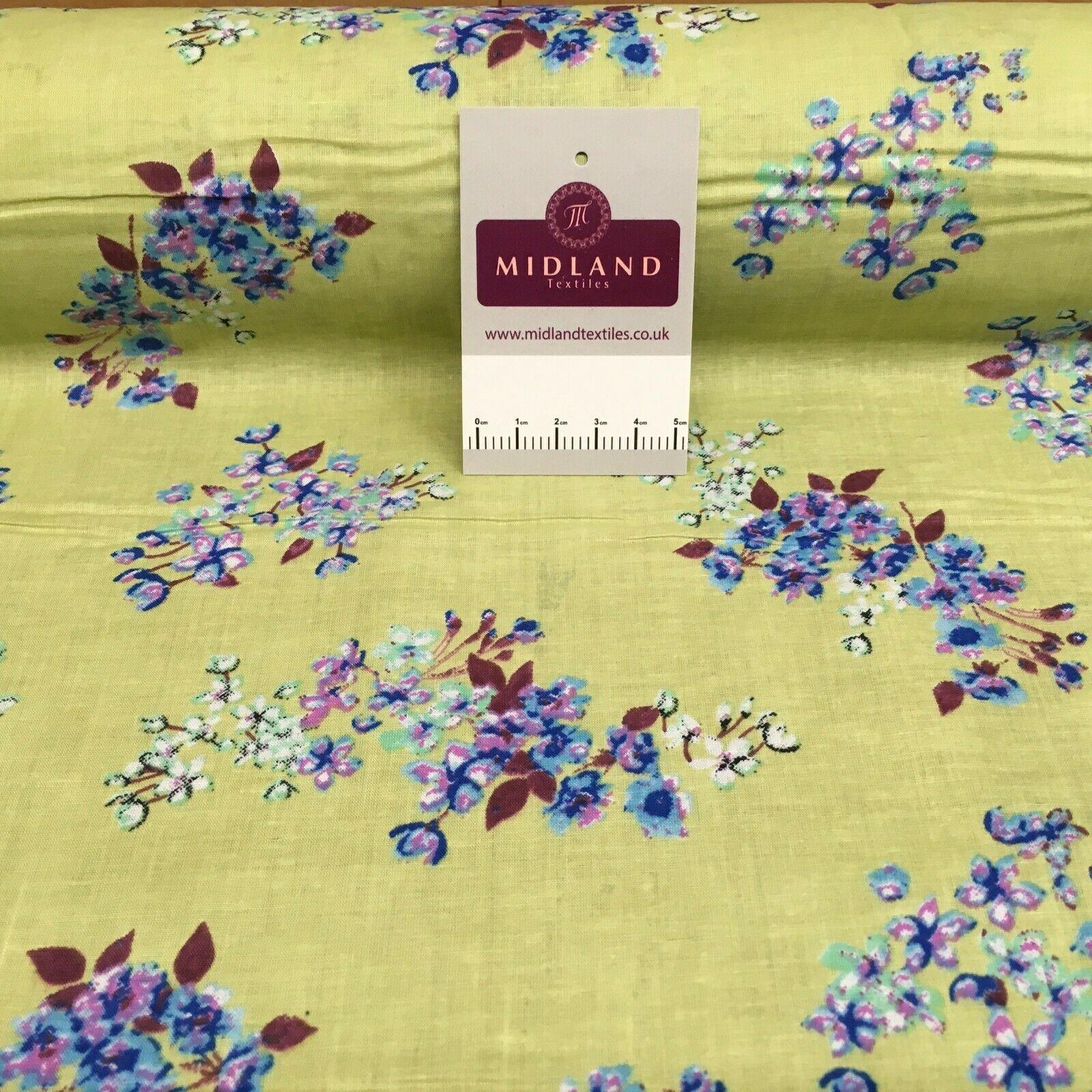 Floral Silky Soft 100% Cotton Lawn Dress Fabric M1559Mtex