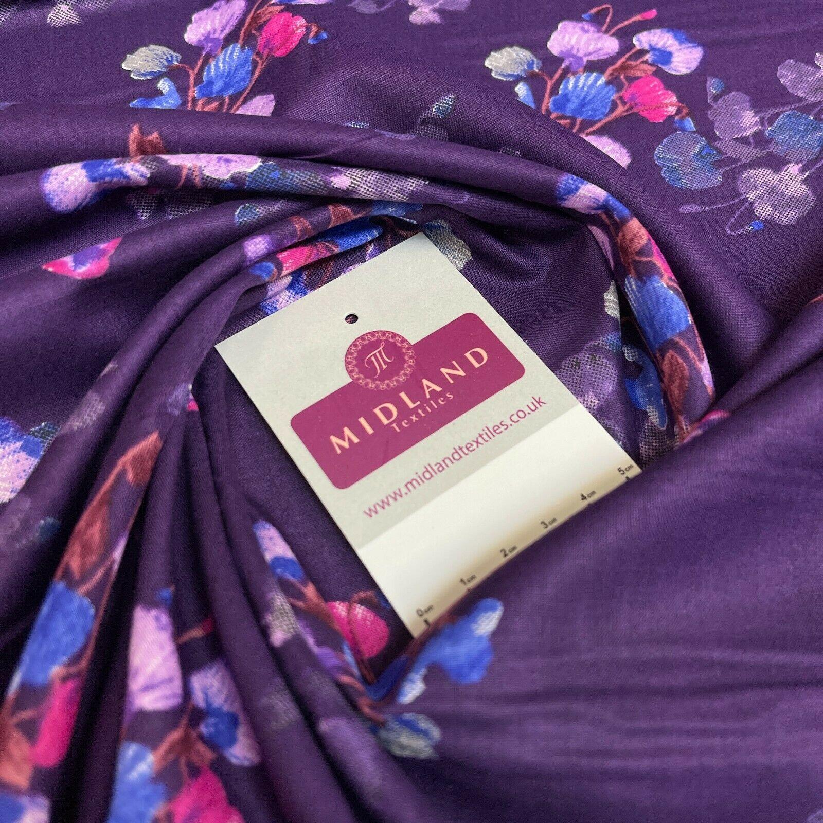 Floral Silky Soft 100% Cotton Lawn Dress Fabric M1558 Mtex