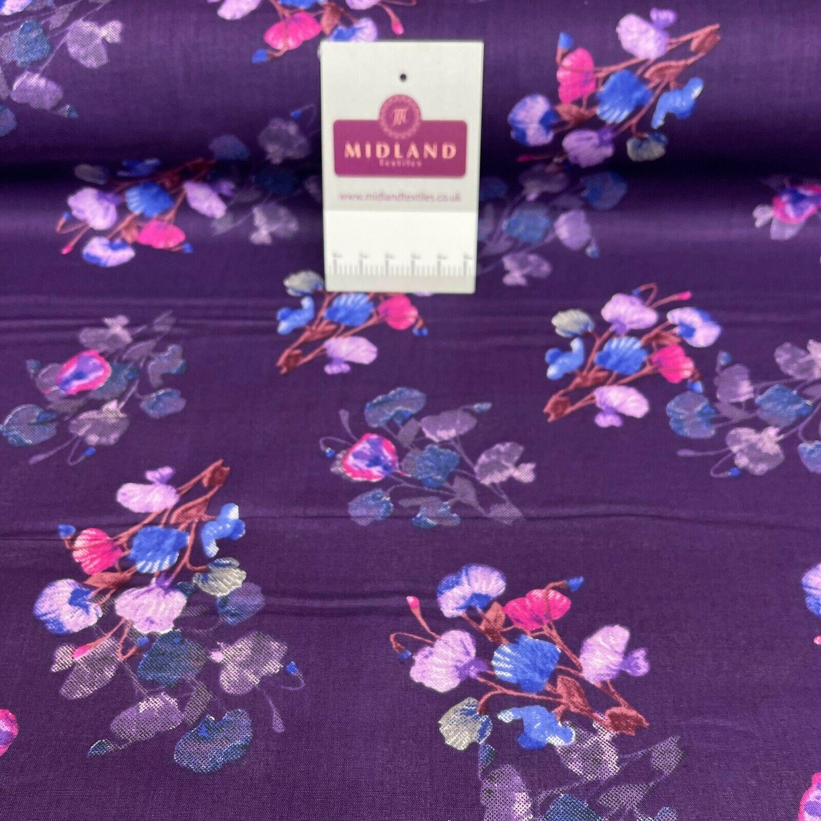 Floral Silky Soft 100% Cotton Lawn Dress Fabric M1558 Mtex