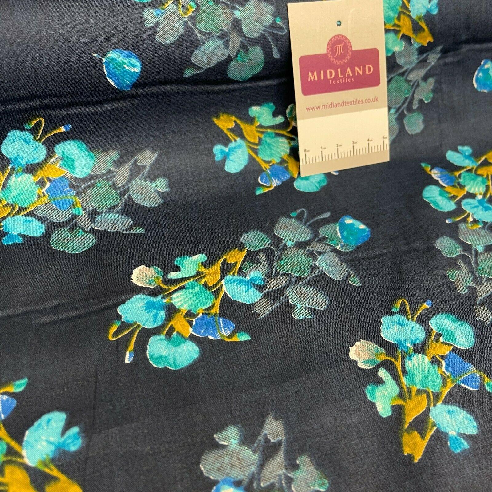 Floral Silky Soft 100% Cotton Lawn Dress Fabric M1558 Mtex