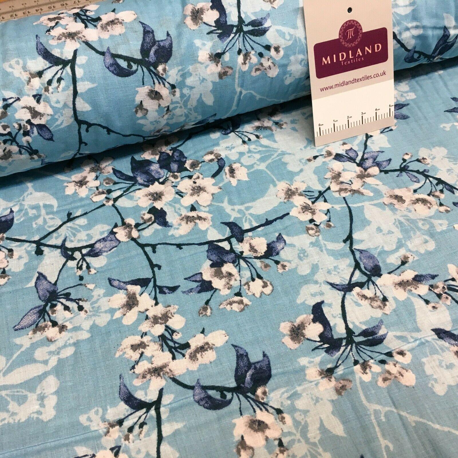 Floral Silky Soft 100% Cotton Lawn Dress Fabric M1560 Mtex