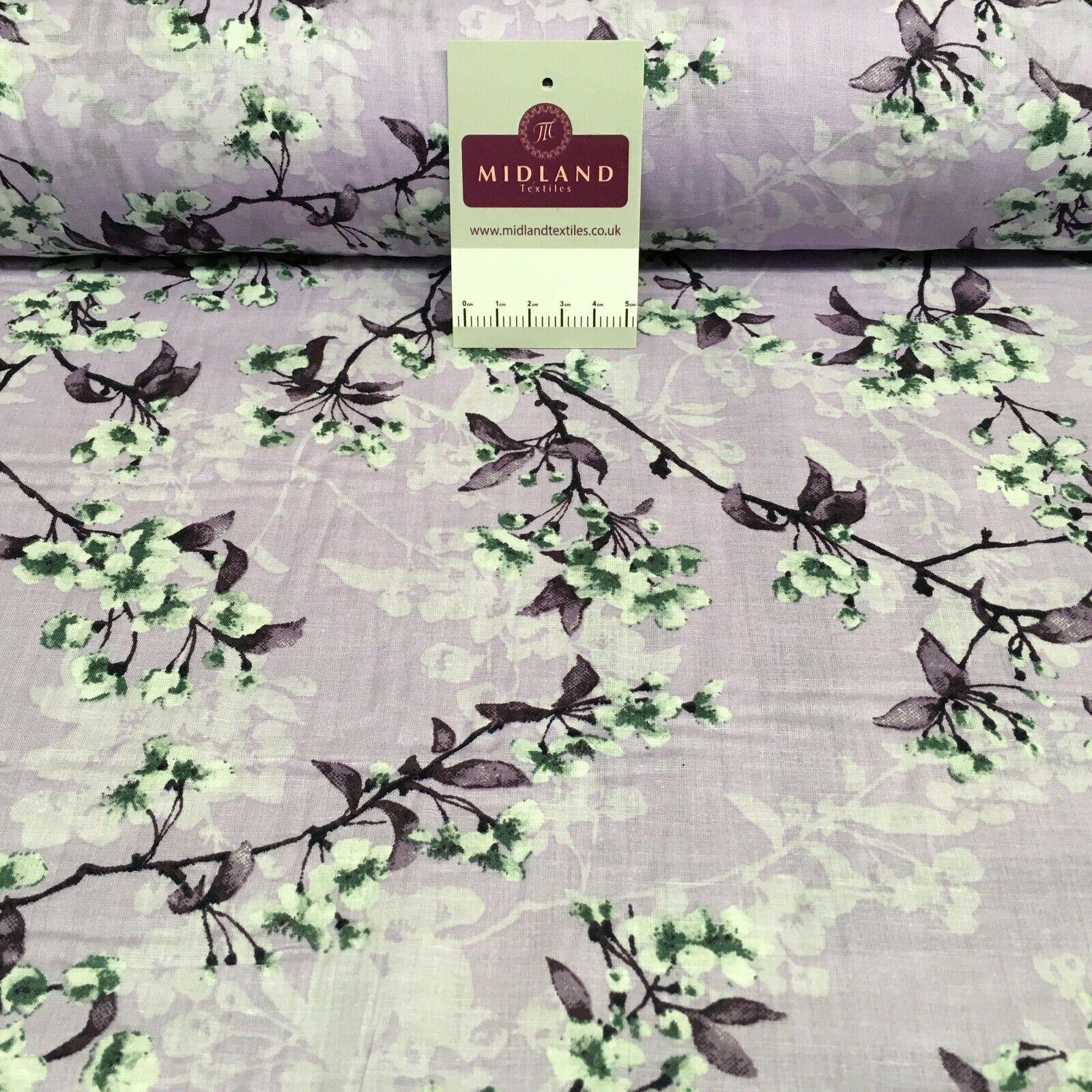 Floral Silky Soft 100% Cotton Lawn Dress Fabric M1560 Mtex