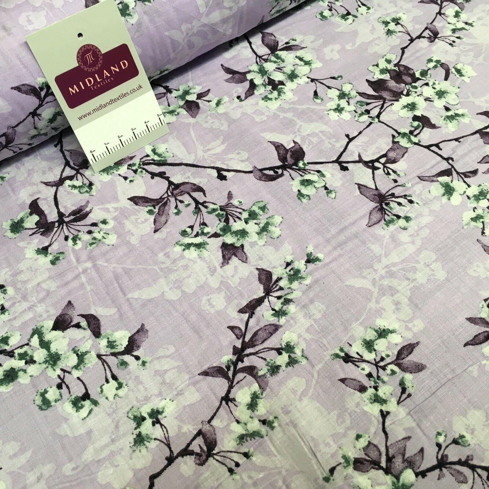Floral Silky Soft 100% Cotton Lawn Dress Fabric M1560 Mtex
