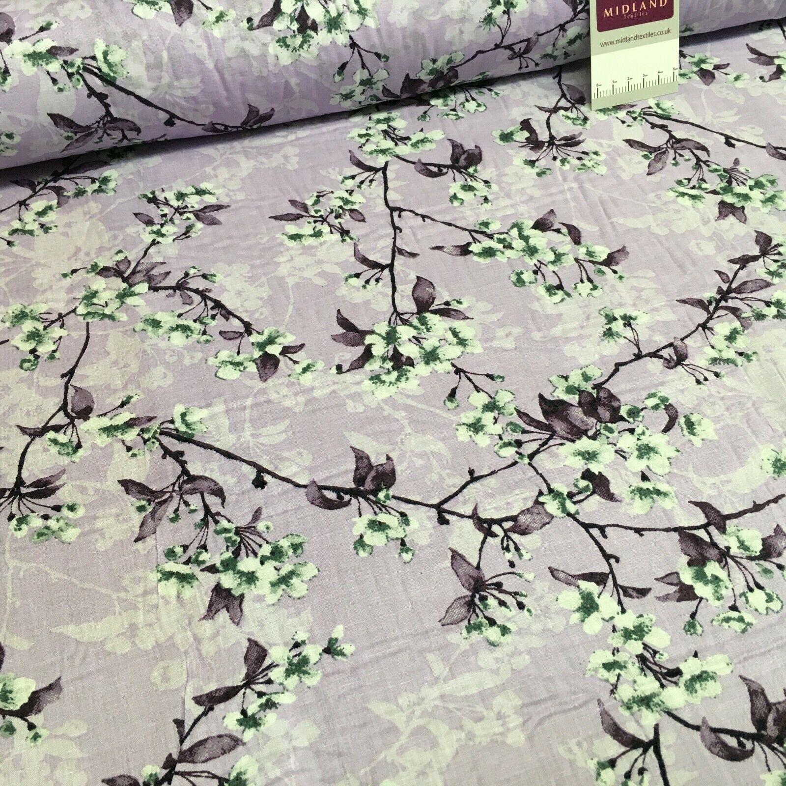 Floral Silky Soft 100% Cotton Lawn Dress Fabric M1560 Mtex