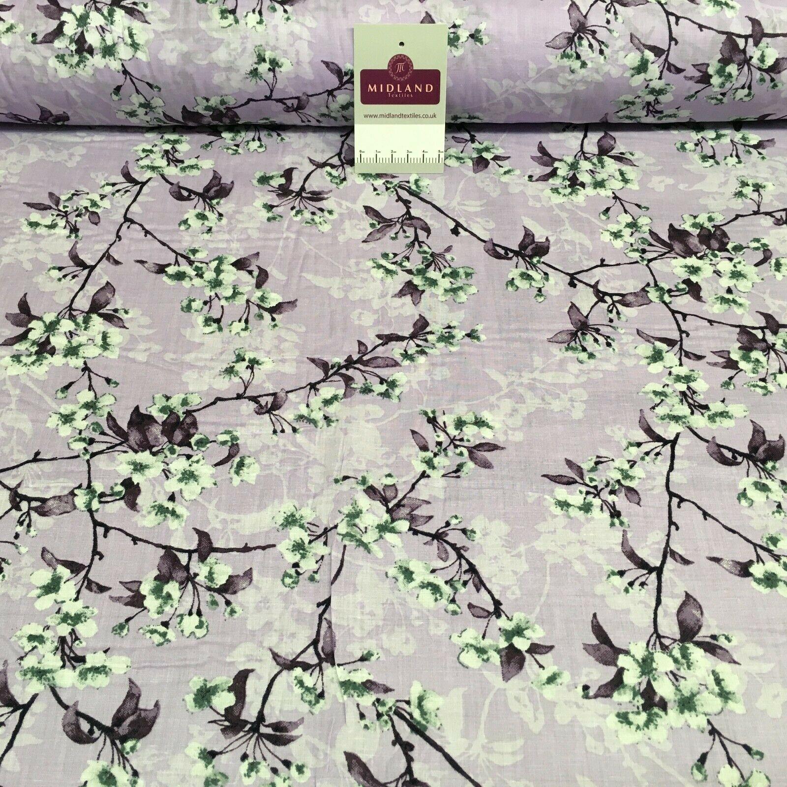 Floral Silky Soft 100% Cotton Lawn Dress Fabric M1560 Mtex