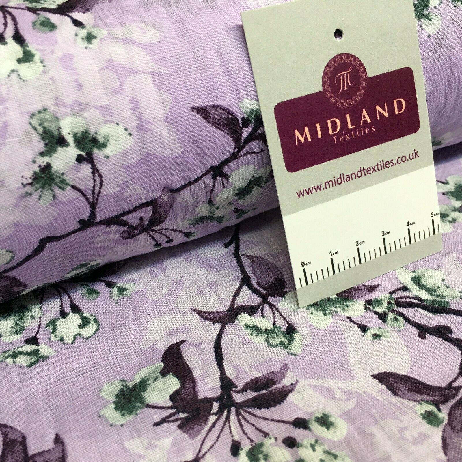 Floral Silky Soft 100% Cotton Lawn Dress Fabric M1560 Mtex