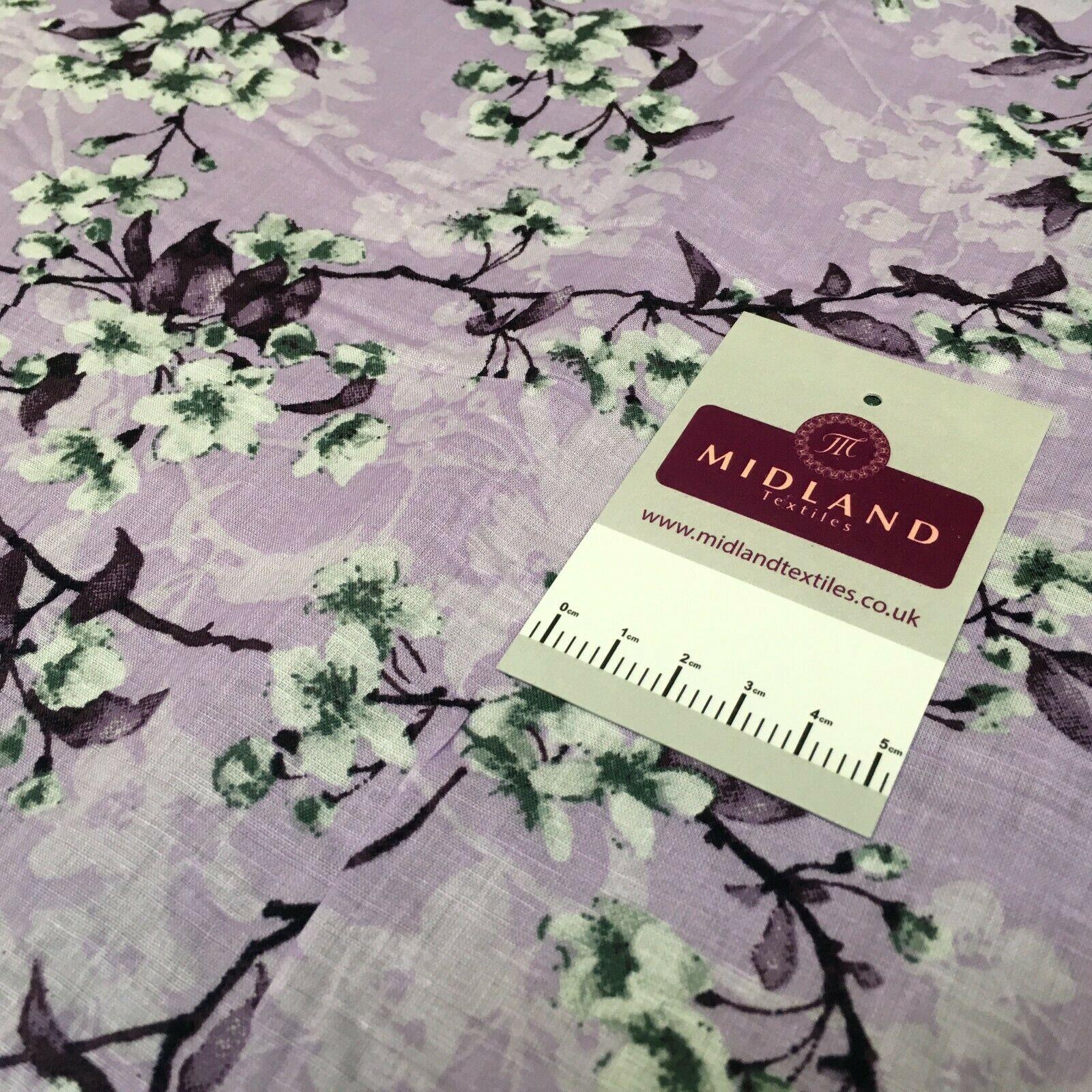 Floral Silky Soft 100% Cotton Lawn Dress Fabric M1560 Mtex