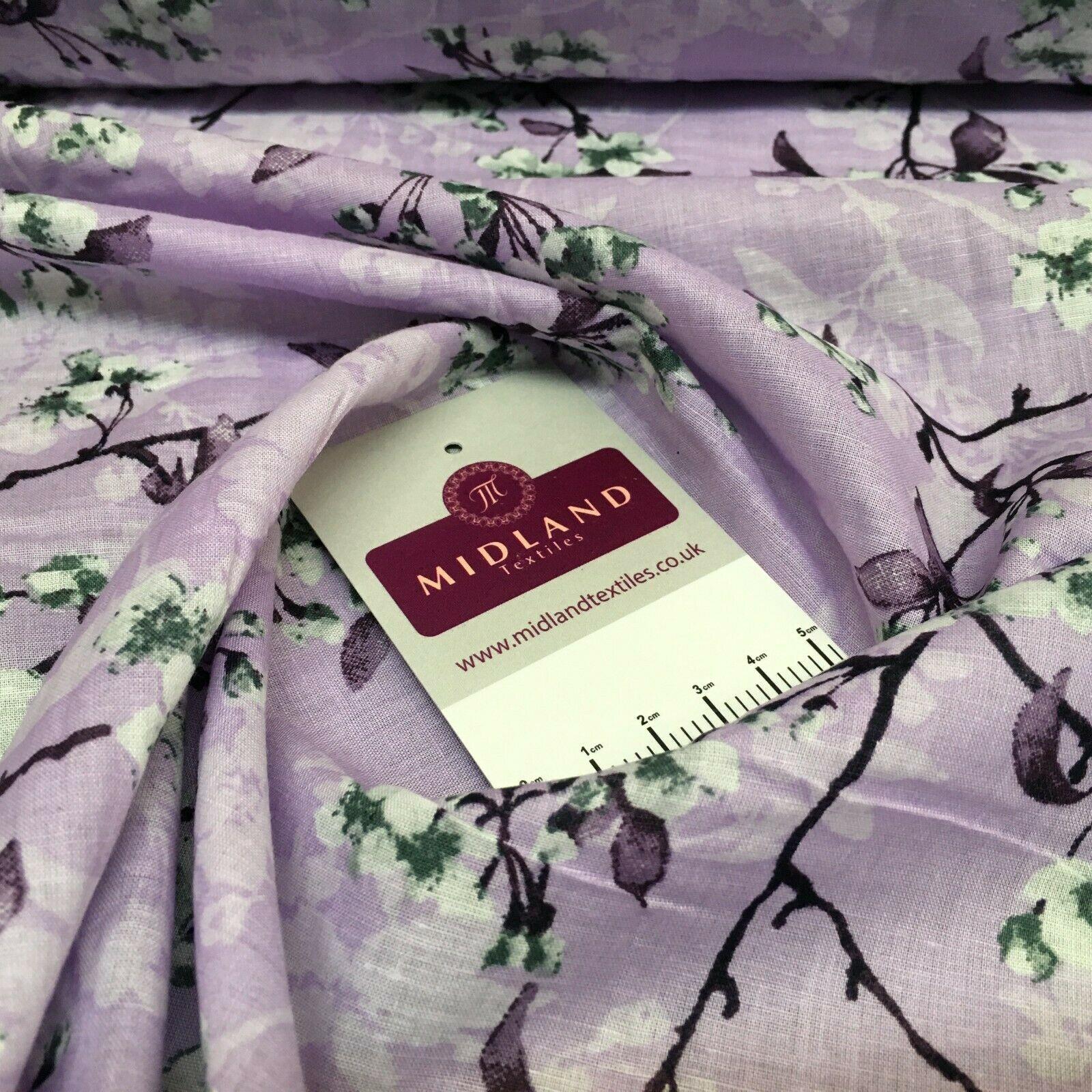 Floral Silky Soft 100% Cotton Lawn Dress Fabric M1560 Mtex