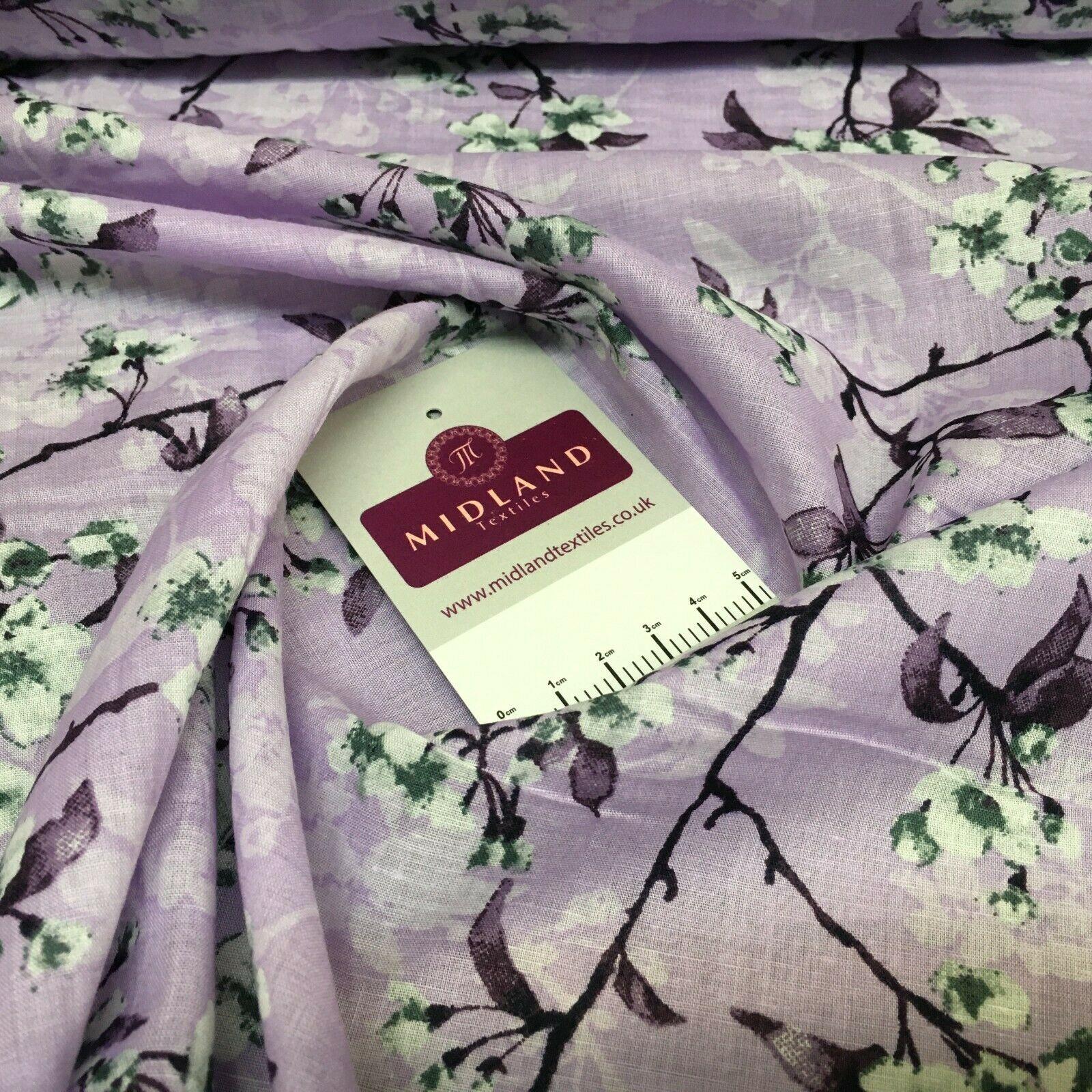 Floral Silky Soft 100% Cotton Lawn Dress Fabric M1560 Mtex